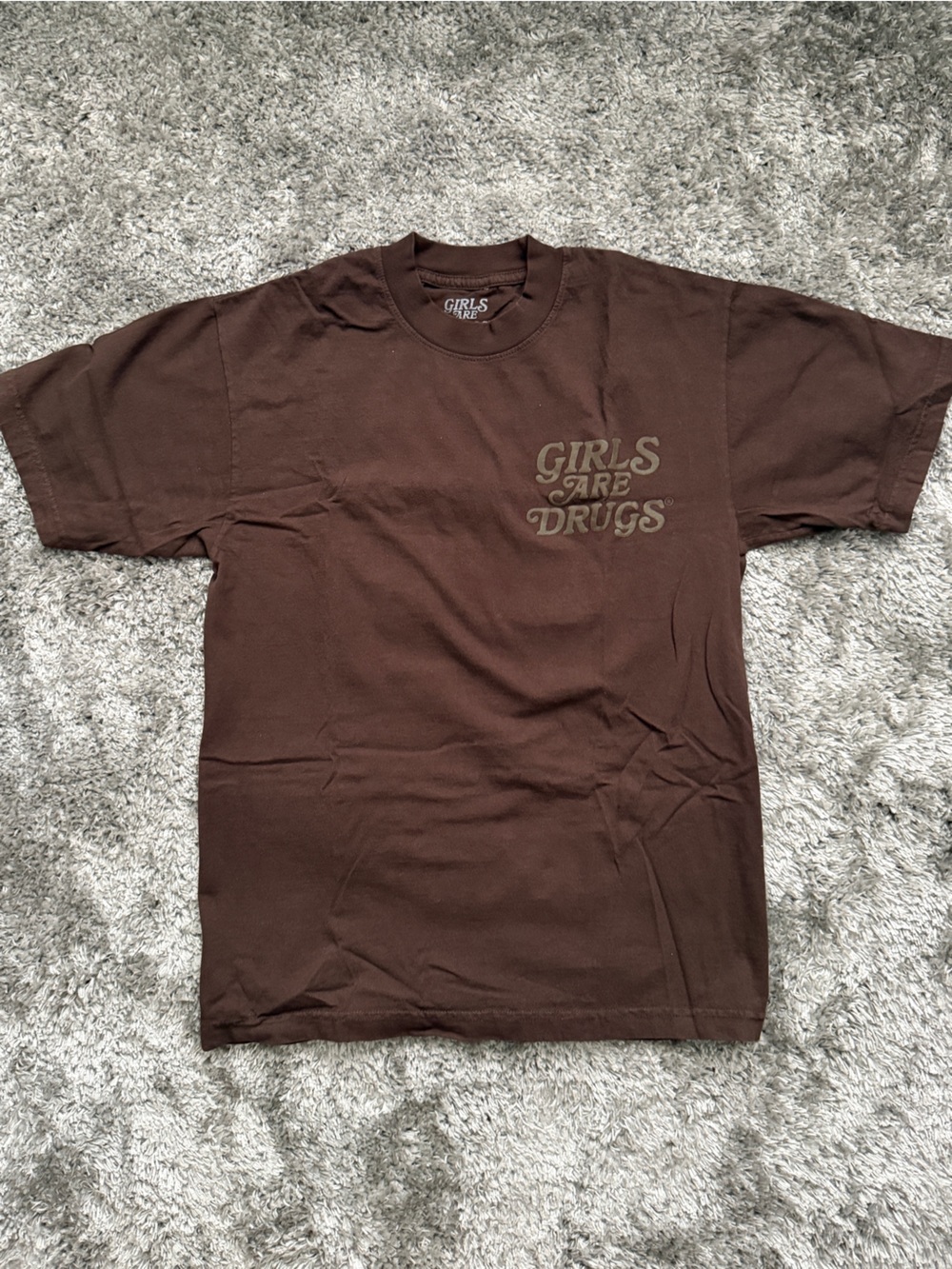 Girls Are Drugs Brown Short Sleeve Tee